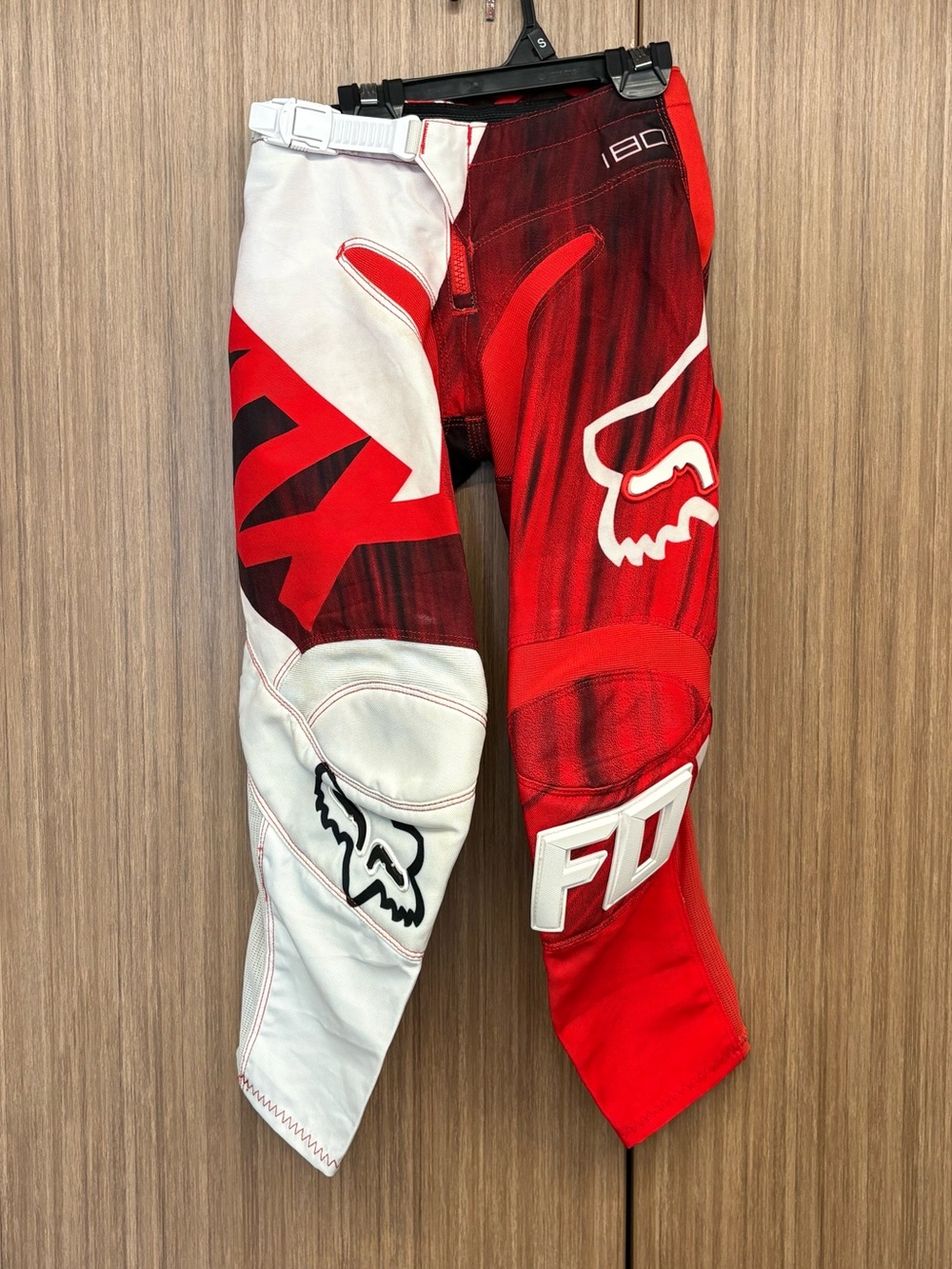 Fox Red and White Kids Motocross Pants